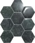Mosaico mate Hexa Vert Poli 98 10 x 11.5 cm