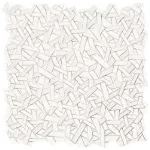 Mosaico mate Fasce Rigate Marble White 29.5 x 29.5 cm