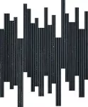Mosaico mate Phenomenon Rain B Nero 24 x 30.5 cm