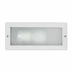 Lampara para exterior empotrada en pared E27 40W 110V IP44 (100 x 233 cm) blanco Liso Faro Barcelona 71490