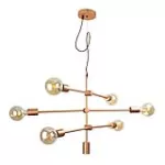 Lampara colgante 6 luces E27 60W 100-240V (530 x770 mm) dorado Orbe Blumenau 89461130