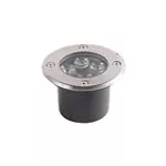 Lampara empotrada en piso redonda LED 3W 100-240V 3000K IP67 30° (80 mm) acero inoxidable Dresden Blumenau 12970355
