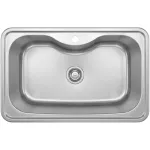 Fregadero de empotrar 1 tanque satinado 80 x 50 x 22.8 cm Prime T8050+S05
