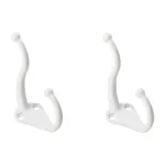 Gancho para ropa y sombrero blanco National Hardware N248-369 (2 por paquete)