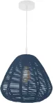 Lampara colgante E27 60W 100-240V (350 mm) blanco mate con cuerda azul marino Maruni Blumenau 48310110-95