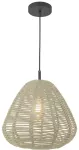 Lampara colgante E27 60W 100-240V (350 mm) negro mate con cuerda arena Maruni Blumenau 48310160-92