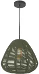 Lampara colgante E27 60W 100-240V (350 mm) negro mate con cuerda verde musgo Maruni Blumenau 48310160-90