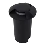 Lampara empotrada en piso redonda LED 1W 100-240V 3000K IP65 (60 mm) negro mate Solo Open Blumenau 12530316