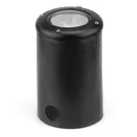 Lampara empotrada en piso redonda E27 60W 100-240V IP65 (120 mm) negro mate Solo Dresden Blumenau 12040200-16