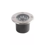 Lampara empotrada en piso redonda LED 5W 100-240V 3000K IP67 (100 mm) inoxidable Solo Dresden Blumenau 12975355