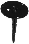 Estaca de fijacion base redonda (124 mm) negro mate Blumenau 091520-16