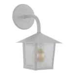Lampara farol de pared E27 20W 100-240V IP20 (290 x 217 mm) blanco con vidrio punteado Colonial Nina Quad Blumenau 102600-04