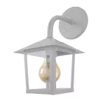 Lampara farol de pared E27 20W 100-240V IP20 (290 x 217 mm) blanco con vidrio liso Colonial Nina Quad Blumenau 102800-04