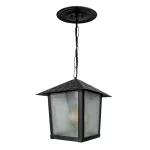 Lampara colgante farol E27 100W 100-240V IP20 (150 mm) negro con vidrio punteado Colonial Nina Quad Blumenau 194400-01