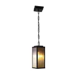 Lampara colgante E27 100W 100-240V IP20 (250 mm) negro con vidrio champagne Vintage Chain Blumenau 925200-01