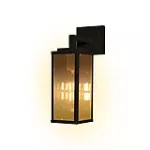 Lampara de pared E27 100W 100-240V IP20 (250 mm) negro con vidrio champagne Vintage Aero Blumenau 925400-01