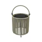 Lampara solar recargable LED 2.5W 3000K metal con rattan Blumenau 43100342 