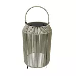 Lampara solar recargable LED 2.5W 3000K metal con rattan Blumenau 43150342 