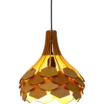 Lampara colgante E27 40W 110V (450 x 450 mm) madera Prime P31481-WD 