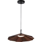 Lampara colgante LED 7W 110V 3000K (400 x 200 mm) madera walnut Prime P16281-WD 