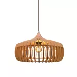 Lampara colgante E27 40W 110V (430 x 280 mm) madera Prime P42471-WD 