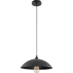 Lampara colgante E27 40W 110V (350 x 120 mm) negra Prime P24511-BK 