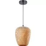 Lampara colgante E27 60W 110V (230 x 270 mm) bambu Prime P57371-BK 