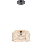 Lampara colgante E27 40W 110V (280 x 170 mm) bambu Prime P24921-BK 
