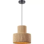 Lampara colgante E27 40W 110V (280 x 280 mm) ratan Prime P88791-BK 