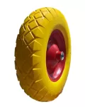 Rueda de poliuretano de 16” 150 kg con rodamiento para carretillo Emtop EWWEL410D (sust. EWEL4018GPU)