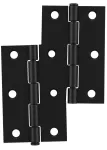 Bisagra de puerta 2-1/2" x 1-5/8" negro mate Fanal N888-023 (3 por paquete)