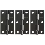 Bisagra de puerta 3" x 1-15/16" negro mate Fanal N888-023 (3 por paquete)