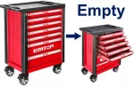 Caja para herramientas de 7 cajones con ruedas (765 x 465 x 812 mm) Emtop ETCS0702