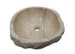 Lavatorio sobreponer de piedra irregular Onix Cream Sink Natural Stone (cada pieza es unica)