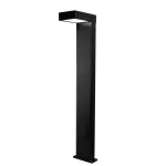 Lampara para exterior mini poste LED 10W 100-240V 3000K IP65 (82 x 620 mm) negra Ziel Blumenau 41100316