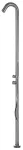 Columna de ducha para exterior 2272 mm con regadera telefono acero inoxidable cepillado Prime S325