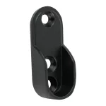 Soporte lateral para tubo closet ovalado 15 mm (19/32”) negro Hermex BTO-5N / 46585 