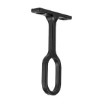 Soporte central para tubo closet ovalado 30 x 15 mm (1-3/16” x 19/32”) negro Hermex STO-5N / 46586 
