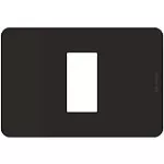 Placa 1 modulo negro Matix Go Bticino JA4803M1JB