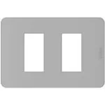 Placa 2 modulos gris Matix Go Bticino JA4803M2JG