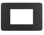 Placa 3 modulos negro Matix Go Bticino JA4803JB