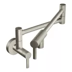 Griferia para fregadero de pared caño plegable oscilante de 619 mm acero inoxidable Pot Filler Moen S665SRS
