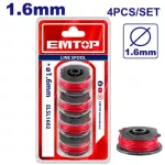 Carrete de hilo para orilladora 1.6 mm Emtop ELSL1602 (4 por paquete)