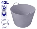 Balde flexible plastico 42 litros (490 x 365 x 385 mm) Emtop EMFT1142