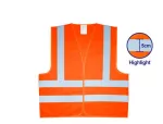 Chaleco de seguridad reflectivo naranja con cinta doble horizontal y vertical Emtop EMRV1801 (talla XL)