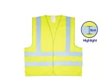 Chaleco de seguridad reflectivo amarillo con cinta doble horizontal Emtop EMRV1802 (talla XL)