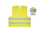 Chaleco de seguridad reflectivo amarillo con cinta doble horizontal y vertical Emtop EMRV2802 (talla XL)