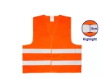 Chaleco de seguridad reflectivo naranja con cinta doble horizontal Emtop EMRV2801 (talla XL)