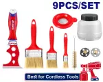 Juego de accesorios para pintar de 9 piezas Emtop EMGF0019