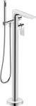 Griferia para bañera free standing monomando con regadera telefono cromo Tulum Duravit TU5250000010+GK5900007000